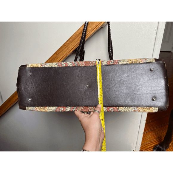 Brighton Pheasant Tapestry and Leather Weekender Tote - RARE Collectors Purse - Picture 4 of 13